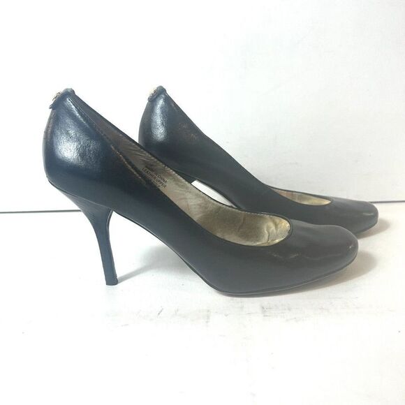 MICHAEL Michael Kors Women's Size 8 M Pumps Black Leather Slip On Stiletto Heels - Picture 3 of 12